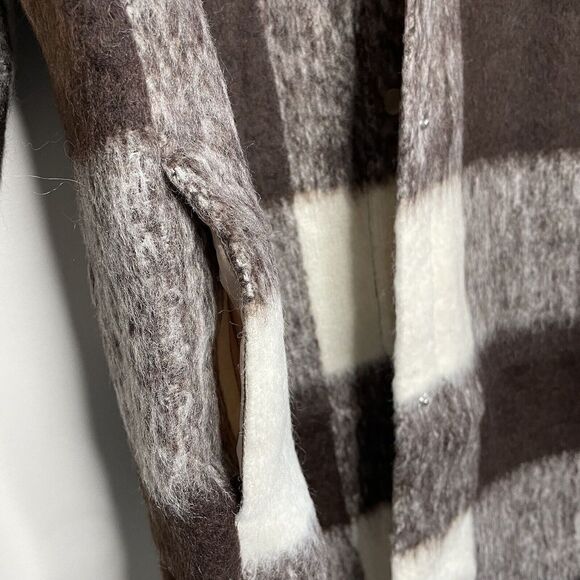 ABERCROMBIE & FITCH Womens Winterized Wool-Blend Shirt Jacket NEW $180 Brown M - Picture 6 of 16